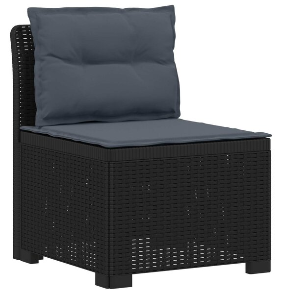 VidaXL 6 személyes kerti kanapé párnákkal, rattan hatású PP