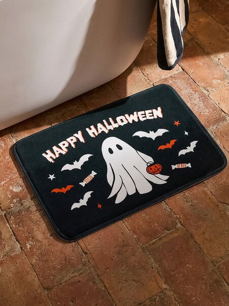 Sinsay - Fürdőszobai szőnyeg Halloween mintával - fekete