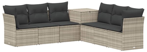 VidaXL Kanapé Szett 7 pcs Világosszürke és Sötétszürke