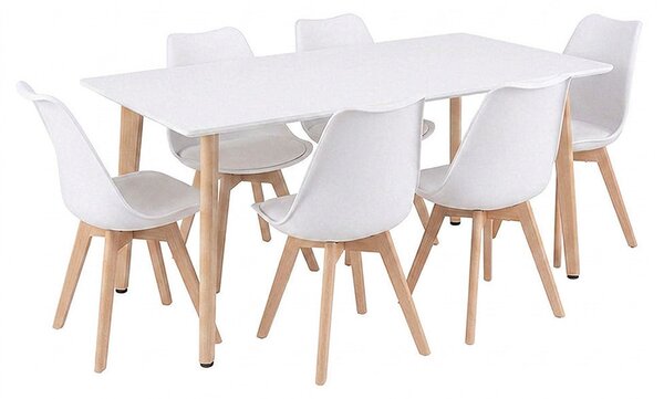 Silla 150 6+1 étkező garnitúra fehér-fehér
