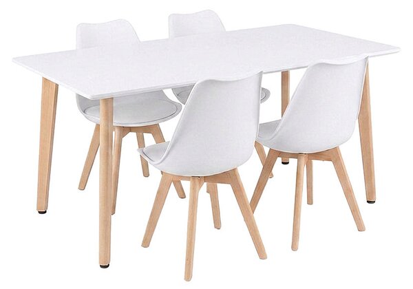 Silla 150 4+1 étkező garnitúra fehér-fehér
