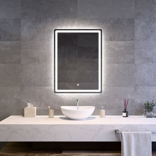 Welland Type-20 LED tükör - fényerő + színhőfok állítás - 60 x 80 cm