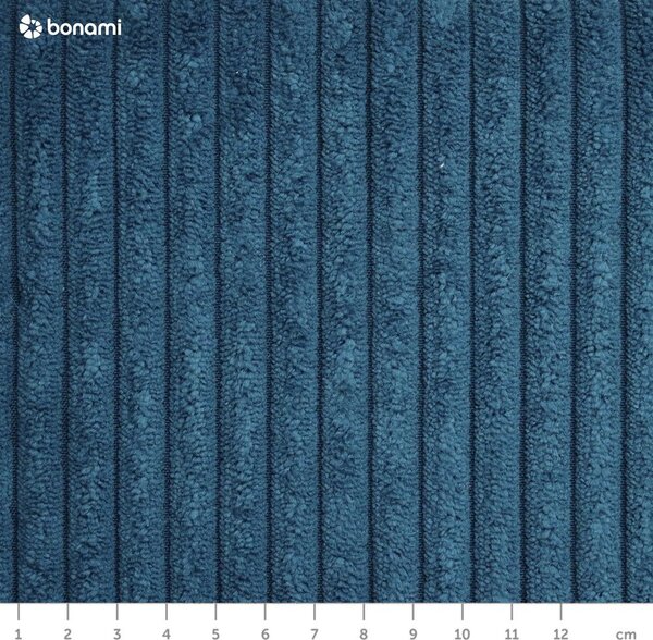 Kék kordbársony kinyitható sarokkanapé (jobb oldali) Tori – Bonami Selection