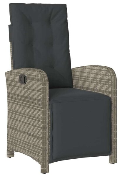Polyrattan Kerti Étkezőgarnitúra - 7 Személyes - Szürke