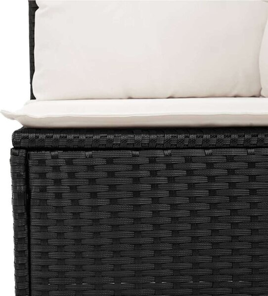 VidaXL Polyrattan Kerti Ülőgarnitúra - 12 részes - Fekete