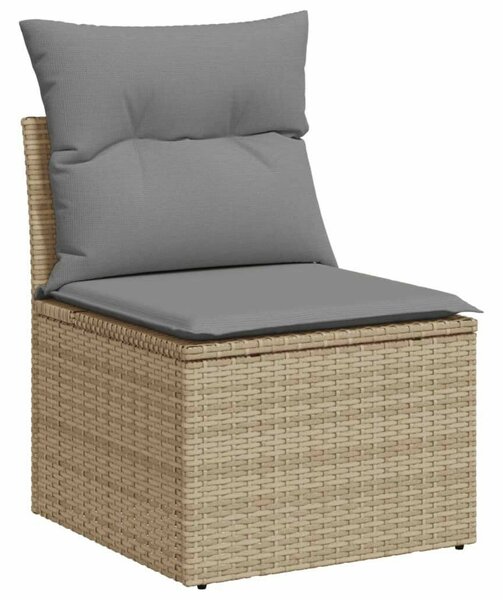 VidaXL 14 részes vegyes bézs polyrattan kerti ülőgarnitúra párnával