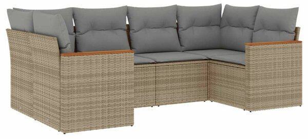 VidaXL Polyrattan Kerti Ülőgarnitúra - 6 részes - Bézs