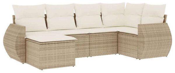 VidaXL Polyrattan Kerti Ülőgarnitúra - 6 részes - Bézs