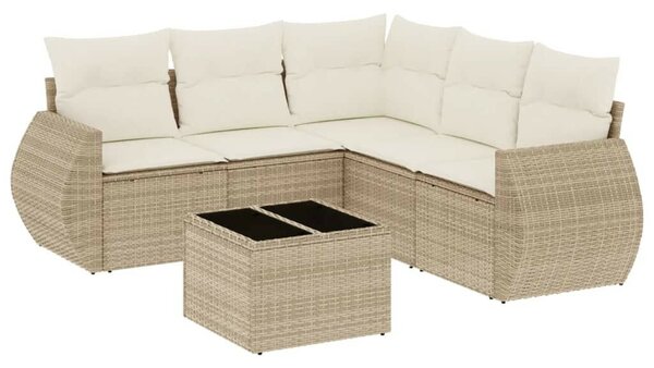 VidaXL Polyrattan Kerti Ülőgarnitúra - 6 részes - Bézs