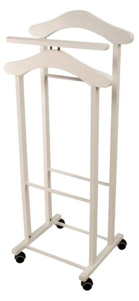 Arredamenti Italia ruha- és kiegészítő tartó, Trendy, 102x44 cm, 2 ing/zakó/blúz tartó, nadrágtartó, beépített felső polc, tömör bükkfa szerkezet, hatékony tárolás, praktikus design, csúszásg
