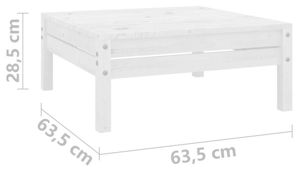 VidaXL Fehér Fenyőfa Kerti Ülőgarnitúra - 5 részes