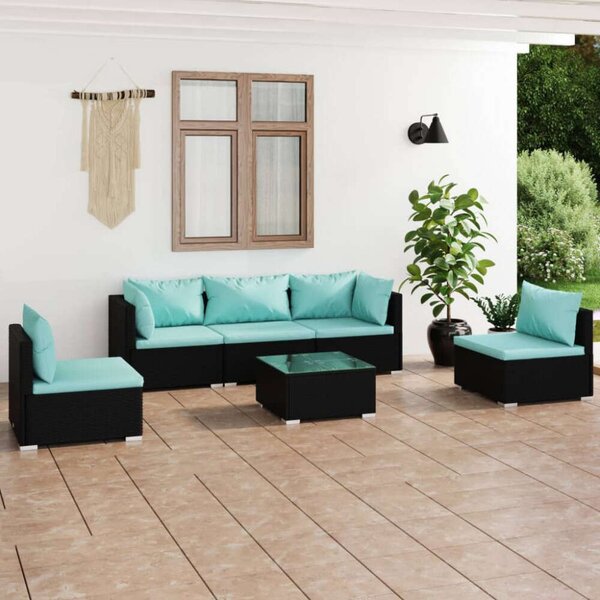 VidaXL Polyrattan Kerti Ülőgarnitúra - 6 részes