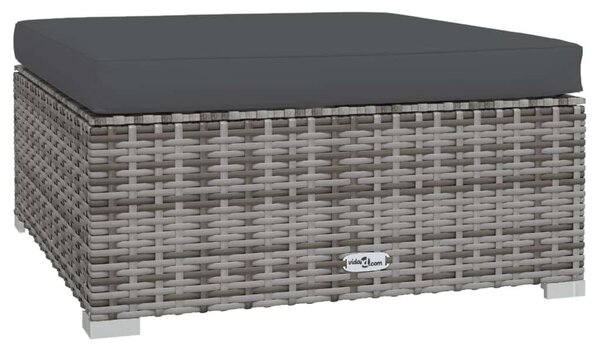 Polyrattan Kerti Ülőgarnitúra - 7 részes - Szürke