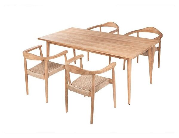 Maron teak étkezőszék 71 x 75 x 101 cm