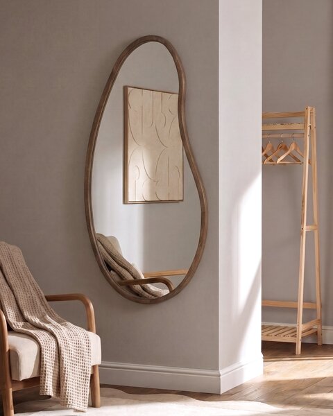 Falitükör CABIDOS 70 cm 130 cm Császárfa Világosbarna