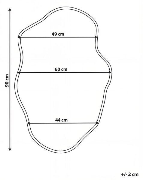 Falitükör MENVILLE 60 cm 90 cm Császárfa Barna