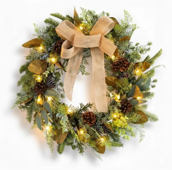 Karácsonyi ajtókoszorú WINTER GREEN Ø 45 cm