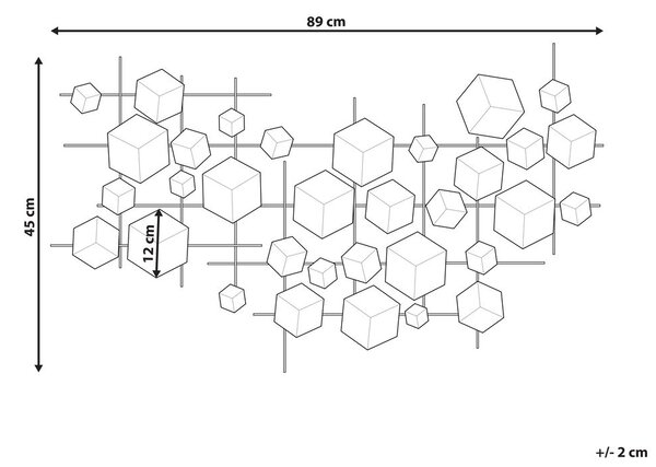 Fali Dekoráció FLEROVIUM Fém 45 cm Arany