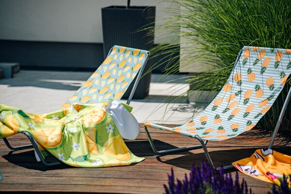 Összecsukható strandnyugágy SAND LEMON, színes kivitel