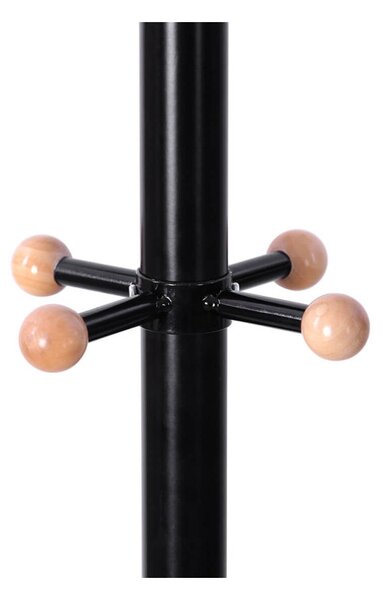 SONGMICS Elegáns Fém Ruhafogas Állvány 12 Akasztóval 176 cm Fekete