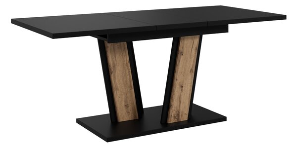 Asztal Goodyear 139, 75x80cm, Wotan tölgy, Fekete