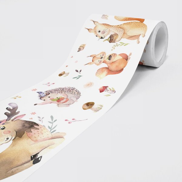 Nem szőtt öntapadós bordűr erdei barátok 15 cm x 5 m