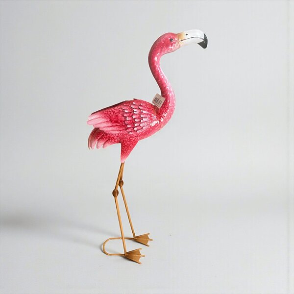 Pink Flamingó – fém kerti dísz
