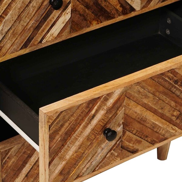 VidaXL Tároló szekrények Barna 60 x 33,5 x 75 cm Tömör Mangófát
