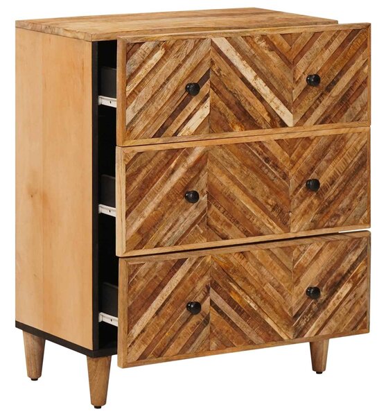 VidaXL Tároló szekrények Barna 60 x 33,5 x 75 cm Tömör Mangófát