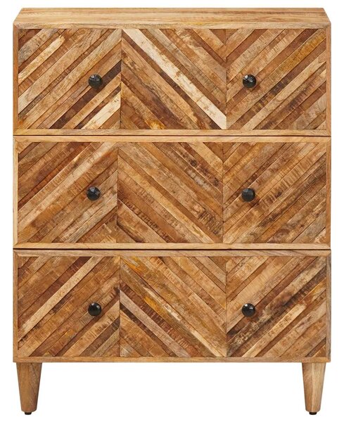 VidaXL Tároló szekrények Barna 60 x 33,5 x 75 cm Tömör Mangófát