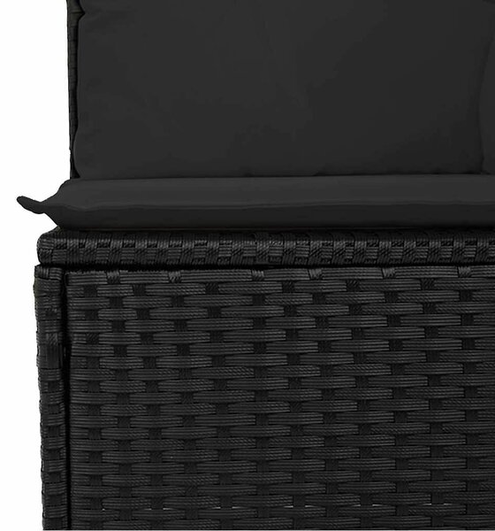 VidaXL Polyrattan Kerti Ülőgarnitúra - 8 részes - Fekete