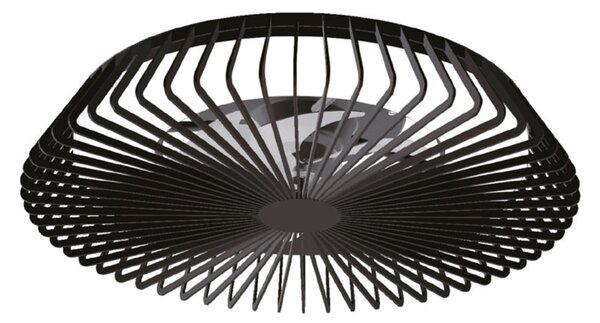 Himalaya fekete DC csendes intelligens LED-es mennyezeti ventilátor – Mantra Mantra Iluminación, Himalaya, dimmable, Fekete, Nappali, Fém, Modern