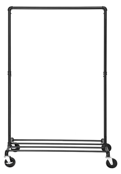 SONGMICS Industrial Fém Ruhaállvány Kerekekkel Fekete HSR61BK