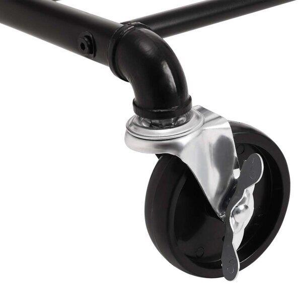 SONGMICS Industrial Fém Ruhaállvány Kerekekkel Fekete HSR61BK