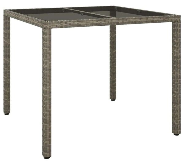 Polyrattan Kerti Étkezőgarnitúra - 5 részes - Szürke
