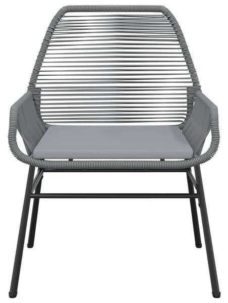 5 részes szürke polyrattan üveg kerti étkezőgarnitúra párnával