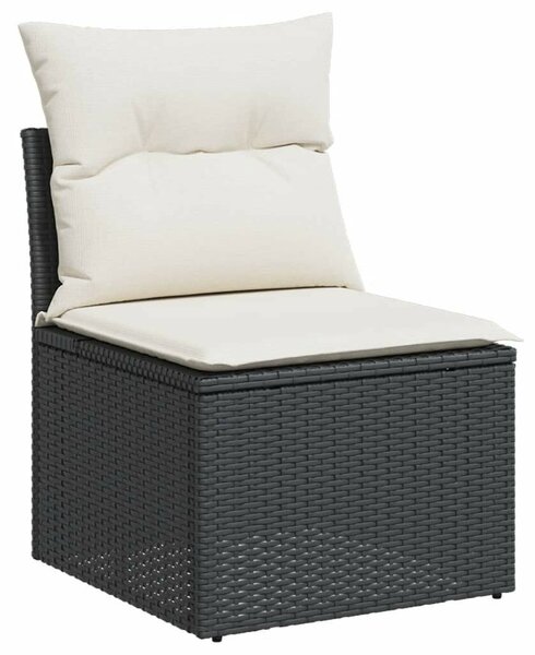 VidaXL Polyrattan Kerti Ülőgarnitúra - 9 részes - Fekete