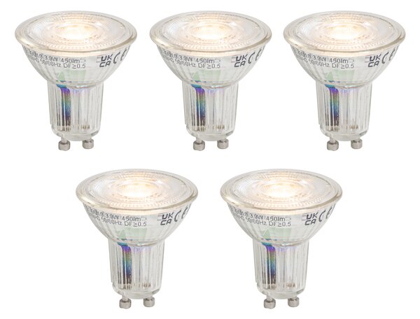 5 darabos GU10 50 dimmelhető LED izzó készlet 3,9W 450 lm 2700K Longlife
