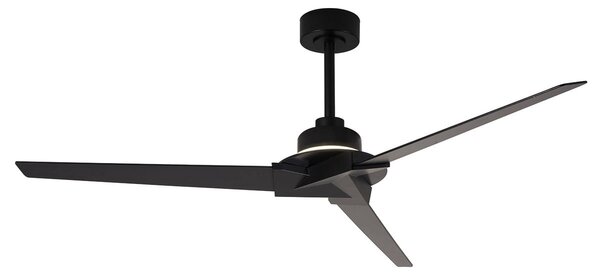 Brisa Mini LED mennyezeti ventilátor, fekete/fa, csendes – Mantra Mantra Iluminación, Brisa Mini, dimmable, Fekete, Nappali, Fa, Modern