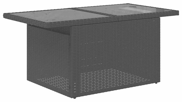 VidaXL Polyrattan Kerti Ülőgarnitúra - 7 részes - Fekete