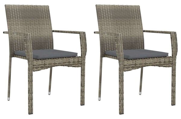 VidaXL Polyrattan Kerti Étkezőgarnitúra - 7 részes - Szürke