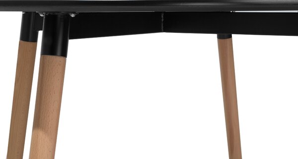 Étkezőasztal BOVIO Fekete 120 cm 120 cm