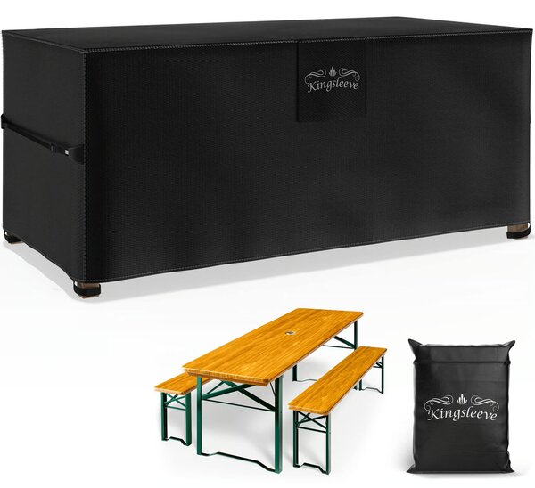 BEER COVER védőponyva sörasztal garnitúrához, 180x90x74cm, antracit Kingsleeve