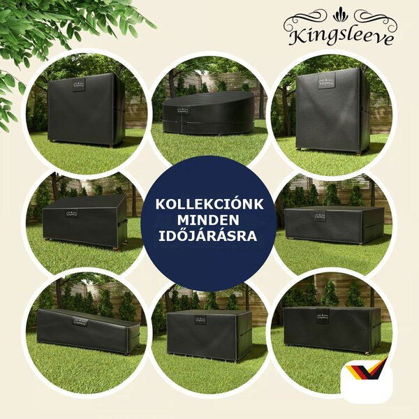 BEER COVER védőponyva sörasztal garnitúrához, 180x90x74cm, antracit Kingsleeve