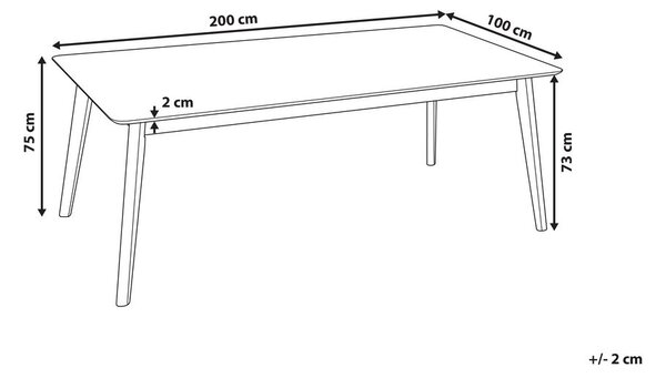Étkezőasztal MADOX Sötét diófa 200 cm 100 cm