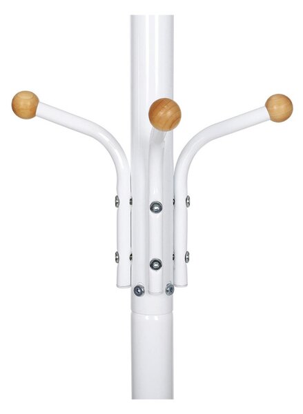 SONGMICS RCR19W álló fogas 182 cm fém krémfehér 12 akasztóval