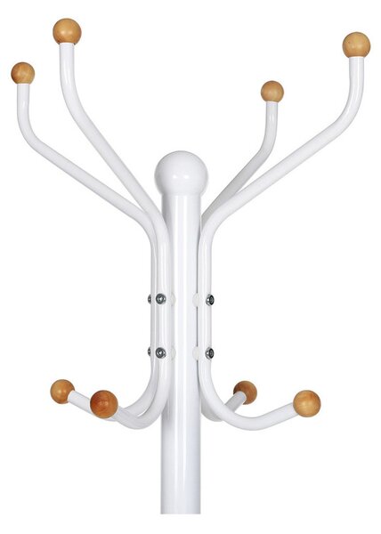 SONGMICS RCR19W álló fogas 182 cm fém krémfehér 12 akasztóval