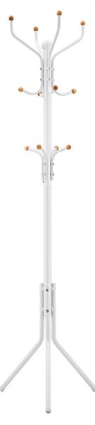 SONGMICS RCR19W álló fogas 182 cm fém krémfehér 12 akasztóval