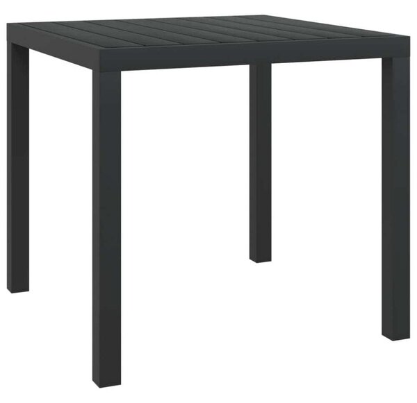 VidaXL - 5 Részes Kerti Étkezőgarnitúra - Polyrattan - Fekete
