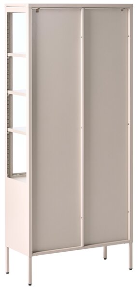 Üveges vitrin OXTED Fém 80 cm Bézs